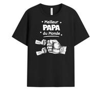 Cadeau Plus T-Shirt Personnalisé - Bosse De Poing de Papa Papy Enfants - T Shirt personnalisé Papa, Tee Shirt Papi, Tee Shirt Personnalisable Papy, Cadeau Grand-père, Joyeux Noel Papi (Modèle #4)