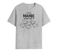 Cadeau Plus T-Shirt Personnalisé - Cette Mamie Appartient À Petits Cœurs - Cadeau Fete des Grand Mere Personnalisé, Cadeau Mamie Personnalisé, T-Shirt Mamie, Tee Shirt Personnalisable Mamie