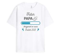 Cadeau Plus T-Shirt Personnalisé - Futur Papa 2024 - Cadeau Fête des Pères, Annonce Futurs Parents