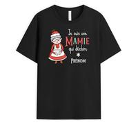 Cadeau Plus T-Shirt Personnalisé - Je suis Une Mamie Qui Déchire - Cadeau Mamie Noel, Cadeau de Noel Grand Mere, Mamie Cadeau, Tee Shirt Personnalisable Mamie, T-Shirt Mamie, T Shirt Mamie