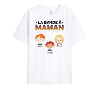 Cadeau Plus T-Shirt Personnalisé - La Bande à Maman Clair - Cadeau Fete des Meres Personnalisé, Cadeau Maman Personnalisé, Tee Shirt Fete des Meres, Tshirt Maman