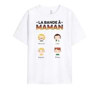 Cadeau Plus T-Shirt Personnalisé - La Bande à Maman Clair - Cadeau Fete des Meres Personnalisé, Cadeau Maman Personnalisé, Tee Shirt Fete des Meres, Tshirt Maman