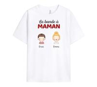 Cadeau Plus T-Shirt Personnalisé - La Bande à Maman Couleur Pastel - Cadeau Fete des Meres Personnalisé, Cadeau Maman Personnalisé, Tee Shirt Fete des Meres, Tshirt Maman