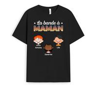Cadeau Plus T-Shirt Personnalisé - La Bande à Maman Sombre - Cadeau Fete des Meres Personnalisé, Cadeau Maman Personnalisé, Tee Shirt Fete des Meres, Tshirt Maman