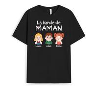Cadeau Plus T-Shirt Personnalisé - La Bande À Maman Version Mignonne - Cadeau Fete des Meres Personnalisé, Cadeau Maman Personnalisé, Tee Shirt Fete des Meres, Tshirt Maman