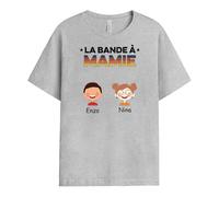 Cadeau Plus T-Shirt Personnalisé - La Bande à Mamie Clair - Cadeau Fete des Grand Mere Personnalisé, Cadeau Mamie Personnalisé, T-Shirt Mamie, Tee Shirt Personnalisable Mamie