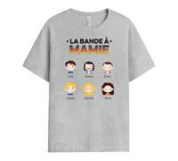 Cadeau Plus T-Shirt Personnalisé - La Bande à Mamie Clair - Cadeau Fete des Grand Mere Personnalisé, Cadeau Mamie Personnalisé, T-Shirt Mamie, Tee Shirt Personnalisable Mamie