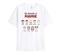 Cadeau Plus T-Shirt Personnalisé - La Bande à Mamie Couleur Pastel - Cadeau Fete des Grand Mere Personnalisé, Cadeau Mamie Personnalisé, T-Shirt Mamie, Tee Shirt Personnalisable Mamie