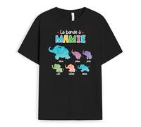 Cadeau Plus T-Shirt Personnalisé - La Bande À Mamie Éléphant - Cadeau Fete des Grand Mere Personnalisé, Cadeau Mamie Personnalisé, T-Shirt Mamie, Tee Shirt Personnalisable Mamie
