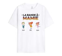 Cadeau Plus T-Shirt Personnalisé - La Bande À Mamie Mignonnettes - Cadeau Fete des Grand Mere Personnalisé, Cadeau Mamie Personnalisé, T-Shirt Mamie, Tee Shirt Personnalisable Mamie