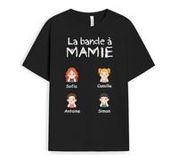 Cadeau Plus T-Shirt Personnalisé - La Bande À Mamie Version Mignonne - Cadeau Fete des Grand Mere Personnalisé, Cadeau Mamie Personnalisé, T-Shirt Mamie, Tee Shirt Personnalisable Mamie