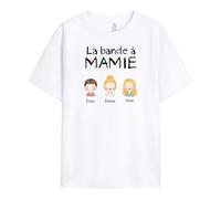 Cadeau Plus T-Shirt Personnalisé - La Bande à Notre Mamie - Cadeau Fete des Grand Mere Personnalisé, Cadeau Mamie Personnalisé, T-Shirt Mamie, Tee Shirt Personnalisable Mamie
