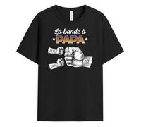 Cadeau Plus T-Shirt Personnalisé - La Bande À Papa avec Bosses De Poing Monochrome - T Shirt personnalisé Papa, Tshirt Papi, Tee Shirt Homme Papy, Cadeau Grand-père, Joyeux noël Papi (Modèle #7)