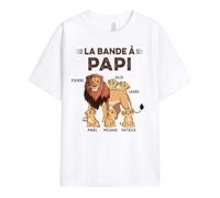 Cadeau Plus T-Shirt Personnalisé - La Bande À Papi Lion - Cadeau Fete des Papy Personnalisé, Cadeau Grand Pere Personnalisé, T-Shirt Papi, Tee Shirt Personnalisable Papy