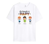 Cadeau Plus T-Shirt Personnalisé - La Bande à Papy BD - Cadeau Fete des Papy Personnalisé, Cadeau Grand Pere Personnalisé, T-Shirt Papi, Tee Shirt Personnalisable Papy