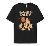 Cadeau Plus T-Shirt Personnalisé - La Bande À Papy Lion - Cadeau Fete des Papy Personnalisé, Cadeau Grand Pere Personnalisé, T-Shirt Papi, Tee Shirt Personnalisable Papy