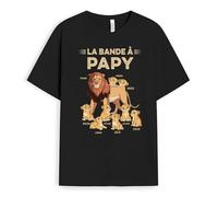 Cadeau Plus T-Shirt Personnalisé - La Bande À Papy Lion - Cadeau Fete des Papy Personnalisé, Cadeau Grand Pere Personnalisé, T-Shirt Papi, Tee Shirt Personnalisable Papy
