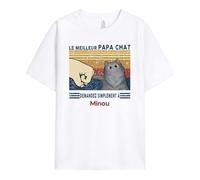 Cadeau Plus T-Shirt Personnalisé - La Meilleure Maman Chat Demandez Poing - Fan de Chat, Tee Shirt Femme avec Animaux