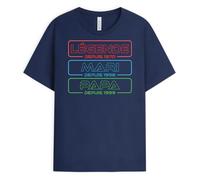 Cadeau Plus T-Shirt Personnalisé - Légende Mari Papa Papi Depuis - Cadeau Fete des Peres Personnalisé (Papa, Modèle #5)
