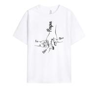 Cadeau Plus T-Shirt Personnalisé - Lien De Père Enfants - Cadeau Fete des Peres Personnalisé, Cadeau Personnalisé Papa, T Shirt Personnalisé Papa