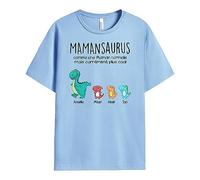 Cadeau Plus T-Shirt Personnalisé - Mamansaurus Plus Cool Marche - Cadeau Fete des Meres Personnalisé, Cadeau Maman Personnalisé, Tee Shirt Fete des Meres, Tshirt Maman