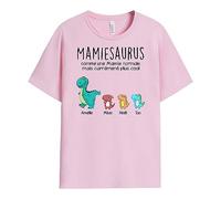 Cadeau Plus T-Shirt Personnalisé - Mamiesaurus Plus Cool Marche - Cadeau Fete des Grand Mere Personnalisé, Cadeau Mamie Personnalisé, T-Shirt Mamie, Tee Shirt Personnalisable Mamie