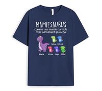 Cadeau Plus T-Shirt Personnalisé - Mamiesaurus Plus Magnifique - Cadeau Fete des Grand Mere Personnalisé, Cadeau Mamie Personnalisé, T-Shirt Mamie, Tee Shirt Personnalisable Mamie