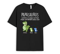Cadeau Plus T-Shirt Personnalisé - Papasaurus Plus Magnifique - Cadeau Fete des Peres Personnalisé, Cadeau Personnalisé Papa, T Shirt Personnalisé Papa