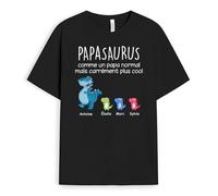 Cadeau Plus T-Shirt Personnalisé - Papasaurus Plus Magnifique - Cadeau Fete des Peres Personnalisé, Cadeau Personnalisé Papa, T Shirt Personnalisé Papa