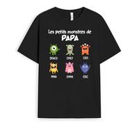 Cadeau Plus T-Shirt Personnalisé - Petits Monstres De Papa - Cadeau Fete des Peres Personnalisé, Cadeau Personnalisé Papa, T Shirt Personnalisé Papa