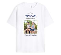 Cadeau Plus T-Shirt Personnalisé Photo et Prénom - Ce Papa Papy Cette Maman Mamie Appartient À - Cadeau Noel Papi et Mamie