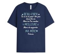Cadeau Plus T-Shirt Personnalisé Prénom - Beau-Papa Merci De Supporter Ma Mère - Cadeau Beau Papa, Cadeau Beau Pere Noel, Idee Cadeau Beau Pere, Tee Shirt Beau Pere, T Shirt Beau Pere