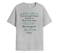 Cadeau Plus T-Shirt Personnalisé Prénom - Beau-Papa Merci De Supporter Ma Mère - Cadeau Beau Papa, Cadeau Beau Pere Noel, Idee Cadeau Beau Pere, Tee Shirt Beau Pere, T Shirt Beau Pere