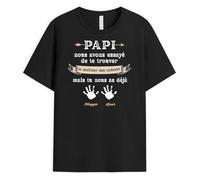 Cadeau Plus T-Shirt Personnalisé Prénom - J'Ai Essayé De Te Trouver Le Meilleur des Cadeaux mais Tu M'as Déjà - Cadeau Papy Personnalisé, Tee Shirt Personnalisable Papy, Tshirt Papa Personnalisé