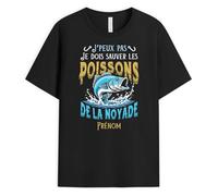 Cadeau Plus T-Shirt Personnalisé Prénom - Je Dois Sauver Les Poissons de La Noyade - Cadeau Pecheur, Cadeau pour Un Pecheur, Cadeau Drôle Secret Santa, Tee Shirt Peche, Tee Shirt Pecheur