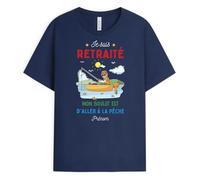 Cadeau Plus T-Shirt Personnalisé Prénom - Je suis Retraité Mon Boulot Est D'Aller À La Pêche - Cadeau Depart Retraite Humoristique, Cadeau Homme Retraite, Tee Shirt Retraite, Tshirt Retraite
