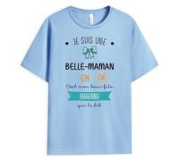 Cadeau Plus T-Shirt Personnalisé Prénom - Je suis Une Belle-Maman en Or - Cadeau Belle Maman, Cadeau Fete des Belle Meres, Cadeau Belle Mere Noel, Cadeau Noel Belle Mere, T Shirt Belle Mere