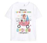 Cadeau Plus T-Shirt Personnalisé Prénom - La Vie Serait Ennuyeuse sans Moi - Cadeau Enfant, Cadeau rentrée Maternelle, Tee Shirt Fille Garcon (FR/ES, Âge, 3 Ans, 10 Ans, Taille Normale, Modèle #1)