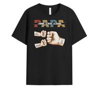 Cadeau Plus T-Shirt Personnalisé Prénom - l'homme, Le Mythe, La Légende avec Poings - T Shirt personnalisé Papa (FR/ES, Alpha/Lettres, S, 5TG, Taille Normale, Taille Normale, 2 Enfants)