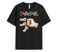 Cadeau Plus T-Shirt Personnalisé Prénom - l'homme, Le Mythe, La Légende avec Poings - T Shirt personnalisé Papa (FR/ES, Alpha/Lettres, S, 5TG, Taille Normale, Taille Normale, 3 Enfants)
