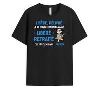 Cadeau Plus T-Shirt Personnalisé Prénom - Libérée Délivrée Retraitée - Cadeau Retraite, Cadeau Depart Retraite Humoristique, Idée Cadeau Retraite Original, Tee Shirt Retraite, Tshirt Retraite