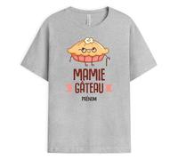 Cadeau Plus T-Shirt Personnalisé Prénom - Mamie Gâteau - Cadeau Mamie Noel, Cadeau De Noel Grand Mere, Cadeau Mamie Original, Tee Shirt Personnalisable Mamie, Tee Shirt Mamie Personnalisé