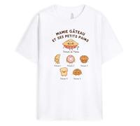 Cadeau Plus T-Shirt Personnalisé Prénom - Mamie Gâteau et Ses Petits Pains - Cadeau Mamie Noel, Cadeau De Noel Grand Mere, Cadeau Mamie Original, Tee Shirt Personnalisable Mamie, T-Shirt Mamie