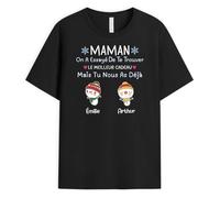 Cadeau Plus T-Shirt Personnalisé Prénom - on A Essayé De Te Trouver Cadeau Noel Maman, Cadeau Mamie Noel, Tee Shirt Personnalisable Mamie, Tshirt Maman, Tee Shirt Maman