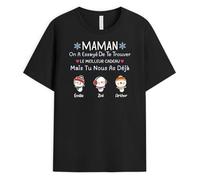 Cadeau Plus T-Shirt Personnalisé Prénom - on A Essayé De Te Trouver Cadeau Noel Maman, Cadeau Mamie Noel, Tee Shirt Personnalisable Mamie, Tshirt Maman, Tee Shirt Maman