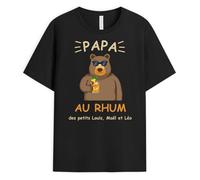 Cadeau Plus T-Shirt Personnalisé Prénom - Papa Au Rhum - Cadeau Fete des Peres Personnalisable, Cadeau Papa Personnalisé, T Shirt Fete des Pere, T Shirt Personnalisé Papa, T Shirt Papa