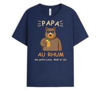 Cadeau Plus T-Shirt Personnalisé Prénom - Papa Au Rhum - Cadeau Fete des Peres Personnalisable, Cadeau Papa Personnalisé, T Shirt Fete des Pere, T Shirt Personnalisé Papa, T Shirt Papa