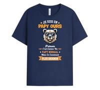 Cadeau Plus T-Shirt Personnalisé Prénom - Papy Ours - Cadeau Papy Personnalisé, Cadeau Fete des Grand Pere Personnalisé, T Shirt Papi, Tee Shirt Personnalisable Papy, Tee Shirt Papi