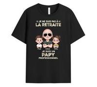 Cadeau Plus T-Shirt Personnalisé Prénom - Papy Soldat - T Shirt personnalisé Papa, Tee Shirt Papi (FR/ES, Alpha/Lettres, S, 5TG, Taille Normale, Taille Normale, 2 Enfants)