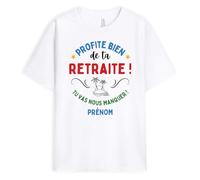 Cadeau Plus T-Shirt Personnalisé Prénom - Profite Bien de Ta Retraite - Cadeau Retraite, Cadeau Depart Retraite Humoristique, Tee Shirt Retraite Homme, Tee Shirt Retraite Femme, Tshirt Retraite